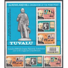 Tuvalu - Correo Yvert 119/21+H 3 ** Mnh