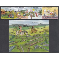 Grenada-Grenadines - Correo Yvert 1204/7+H.214 ** Mnh Walt Disney