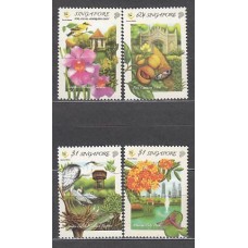 Singapur - Correo Yvert 1208/11 ** Mnh  Flores