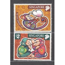 Singapur - Correo Yvert 1213/4 ** Mnh  Año del mono