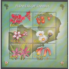Zambia - Correo Yvert 1214/9 ** Mnh   Flores