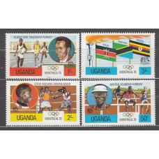 Uganda - Correo Yvert 122/5 ** Mnh  Olimpiadas de Montreal