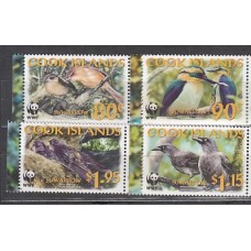 Cook - Correo Yvert 1224/7 ** Mnh Fauna. Aves. WWF