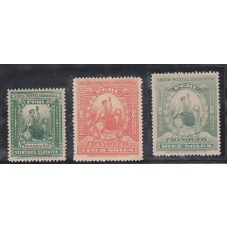 Peru - Correo 1899-902 Yvert 123/5 * Mh