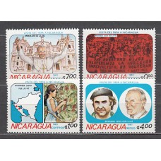 Nicaragua - Correo 1983 Yvert 1232/3 + A 1013/4 ** Mnh Juan Pablo II