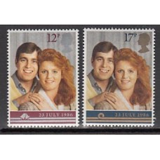 Gran Bretaña - Correo 1986 Yvert 1236/7 ** Mnh Boda real