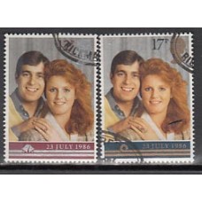 Gran Bretaña - Correo 1986 Yvert 1236/7 usado Boda Real