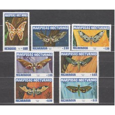 Nicaragua - Correo 1983 Yvert 1239/44 + A 1018 ** Mnh Fauna mariposas