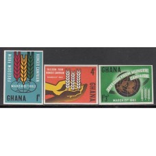 Ghana - Correo 1963 Yvert 124/6 sin dentar (*) Mnh