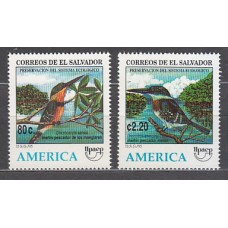 Salvador - Correo 1995 Yvert 1240/1 ** Mnh  Fauna aves