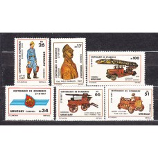 Uruguay - Correo 1988 Yvert 1241/6 ** Mnh Bomberos