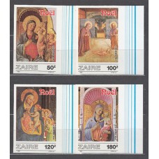 Zaire - Correo Yvert 1244/7 sin dentar ** Mnh  Navidad