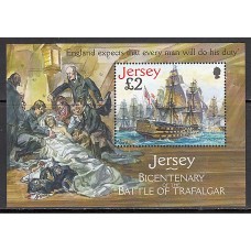 Jersey - Hojas Yvert 65 ** Mnh Batalla de Trafalgar