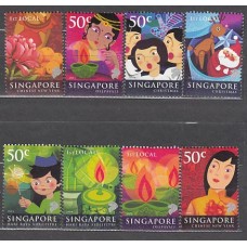 Singapur - Correo Yvert 1246/53 ** Mnh  Fiestas
