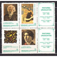 Uruguay - Correo 1988 Yvert 1261/4 ** Mnh Pinturas