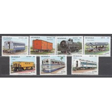 Nicaragua - Correo 1983 Yvert 1264/7 + A 1022/4 ** Mnh Trenes