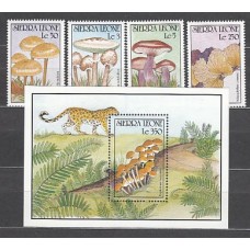 Sierra Leona - Correo Yvert 1270/3+Hb 139 ** Mnh  Setas