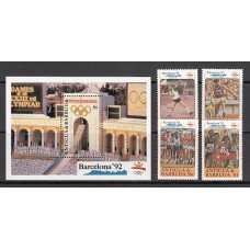 Antigua Correo Yvert 1273/6+Hb 182 ** Mnh Olimpiadas de Barcelona