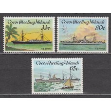 Cocos - Correo Yvert 128/30 ** Mnh Barcos