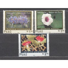 Peru - Correo 2002 Yvert 1289/91 ** Mnh Flores