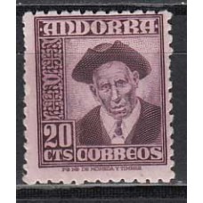 Andorra Española Sueltos 1948 Edifil 48 * Mh