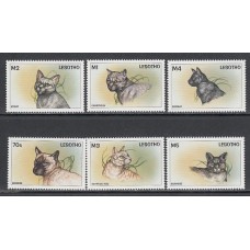 Lesotho - Correo Yvert 1291/6 ** Mnh   Fauna gatos