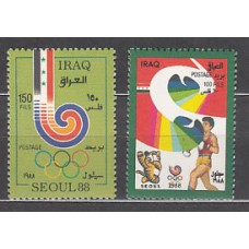 Irak - Correo Yvert 1298/9 ** Mnh Olimpiadas de Seul