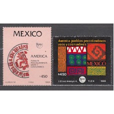 Mejico 1989 Upaep Yvert 1301/2 ** Mnh