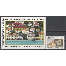 Grenada - Correo 1986 Yvert 1307+H.146 ** Mnh Iglesia