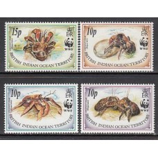 Oceano Indico - Correo Yvert 131/4 ** Mnh  Fauna. WWF