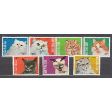 Nicaragua - Correo 1984 Yvert 1319/23 + A 1053/4 ** Mnh Fauna gatos