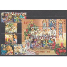 Nueva Zelanda - Correo 1994 Yvert 1319/24+H,98 ** Mnh Navidad