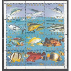 Liberia - Correo 1996 Yvert 1319/30 ** Mnh  Fauna peces