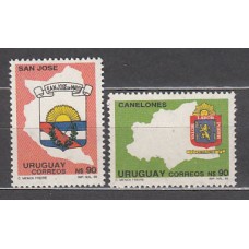 Uruguay - Correo 1990 Yvert 1323/4 ** Mnh Escudos