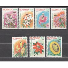 Nicaragua - Correo 1984 Yvert 1326/7 + A 1056/8 ** Mnh Flores