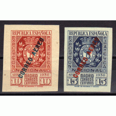 España II República 1936 Edifil 729/30 ** Mnh  Muy bonita