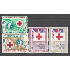 Tristan da Cunha - Correo Yvert 133/6 ** Mnh  Cruz roja