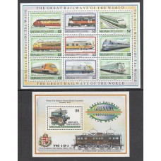 Grenada-Grenadines - Correo Yvert 1341/9+H.245 ** Mnh Trenes