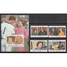 Antigua Correo Yvert 1342/45+Hb 200 ** Mnh Isabel II