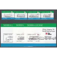 Sierra Leona - Correo Yvert 1342/5+Hb 156-158/9 ** Mnh  Trenes