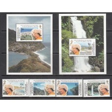 Dominica - Correo 1992 Yvert 1350/3+Hb 199/200 ** Mnh Isabel II