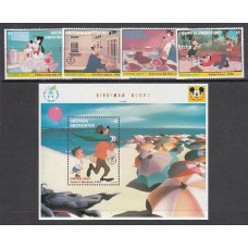 Grenada-Grenadines - Correo Yvert 1362/5+H.249 ** Mnh Walt Disney