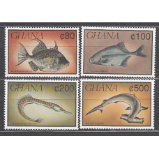 Ghana - Correo 1992 Yvert 1369/72 ** Mnh  Fauna peces