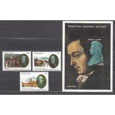 Sierra Leona - Correo Yvert 1370/2+Hb 162 ** Mnh  Mozart