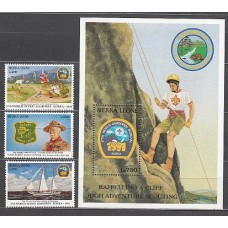 Sierra Leona - Correo Yvert 1373/5+Hb 163 ** Mnh  Scoutismo