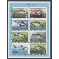 Lesotho - Correo Yvert 1373/80 ** Mnh  Fauna peces