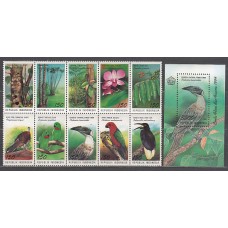 Indonesia - Correo 1994 Yvert 1382/91+Hb 94 ** Mnh  Flora y fauna
