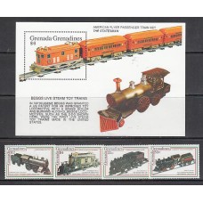 Grenada-Grenadines - Correo Yvert 1387/90+H.258 ** Mnh Trenes