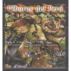 Peru - Correo 2004 Yvert 1393/8 ** Mnh Fauna. Serpientes