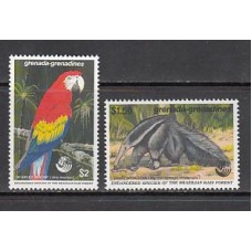 Grenada-Grenadines - Correo Yvert 1394/5 ** Mnh Flora y fauna